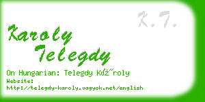 karoly telegdy business card